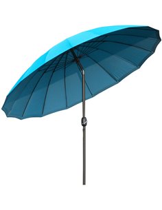 Outsunny Garden Umbrella Ф255cm Table Parasol, Blue 84D-103BU