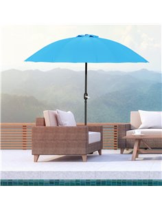Outsunny Garden Umbrella Ф255cm Table Parasol, Blue 84D-103BU 2