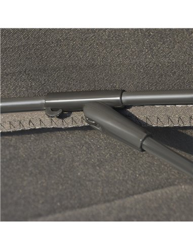 Outsunny Garden Umbrella Ф255cm Table Parasol with Push Button Tilt Crank and Ribs for Garden Lawn Backyard Pool Dark Grey 84D-1