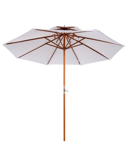 Outsunny 2.7m Patio Umbrella Double Tier Garden Parasol, Cream White 840-025CW - pic 48769 | FastDaddyshop