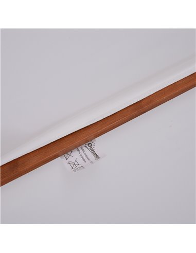 Outsunny 2.7m Patio Umbrella Double Tier Garden Parasol Umbrella Outdoor Sun Umbrella Sunshade Bamboo Parasol Cream White 840-02