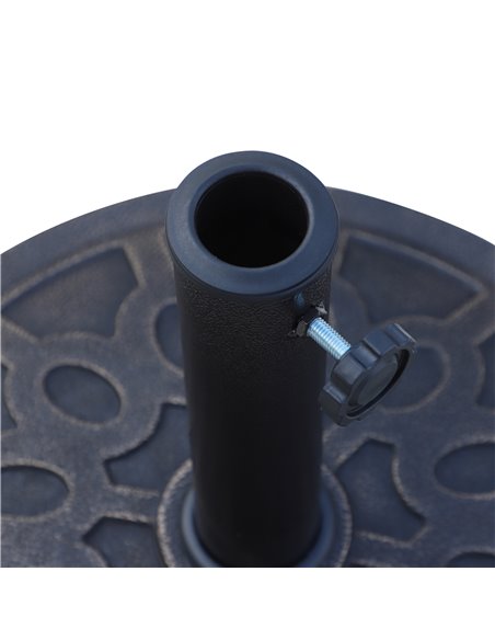 Outsunny 13kg Resin Umbrella Stand Holder, Garden Parasol Base for 38mm or 48mm Outdoor Umbrella Poles, Bronze Tone 01-0414 - pic 48784 | FastDaddyshop