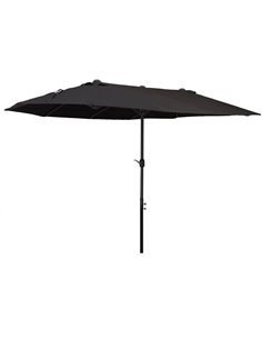 Outsunny 4.6m Double-Sided Patio Parasol Sun Umbrella, Black 84D-031V01BK