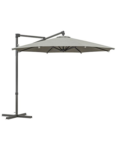 Outsunny 3 m Cantilever Banana Parasol with Cross Base, Beige 84D-314V00BG - pic 48796 | FastDaddyshop