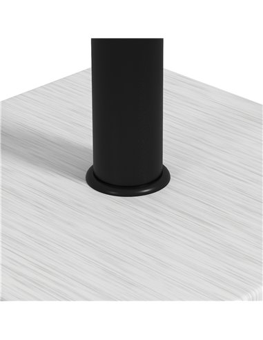 Outsunny 12kg Garden Parasol Base with Adjustable Foot Pad, Concrete Umbrella Stand with Wood Effect Decorative Base and Adjusta