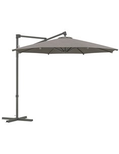 Outsunny 3 m Cantilever Banana Parasol with Cross Base, Dark Grey 84D-314V00CG
