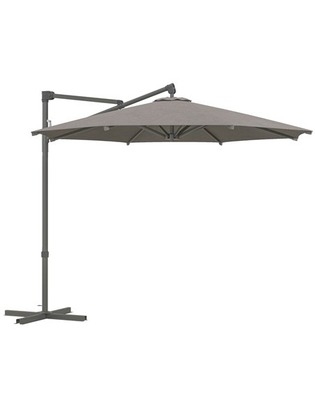 Outsunny 3 m Cantilever Banana Parasol with Cross Base, Dark Grey 84D-314V00CG - pic 48814 | FastDaddyshop