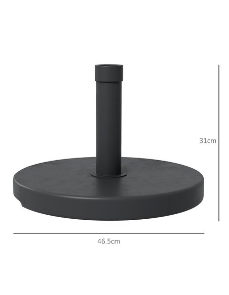 Outsunny 15kg Concrete Umbrella Parasol Base with Rattan Effect 46.5cm Dia Heavy Duty Parasol Stand for Outdoor Patio Umbrella 8 - pic 48834 | FastDaddyshop