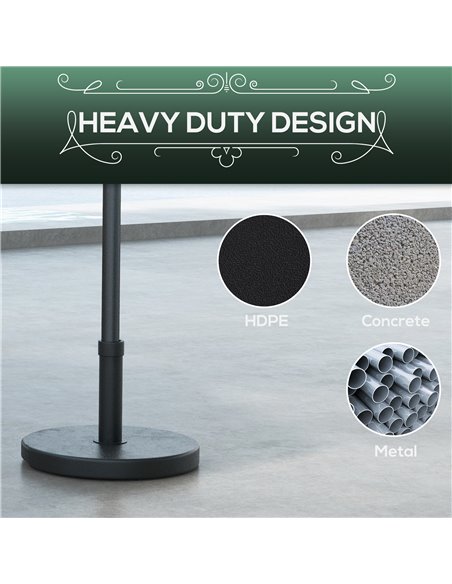 Outsunny 15kg Concrete Umbrella Parasol Base with Rattan Effect 46.5cm Dia Heavy Duty Parasol Stand for Outdoor Patio Umbrella 8 - pic 48836 | FastDaddyshop