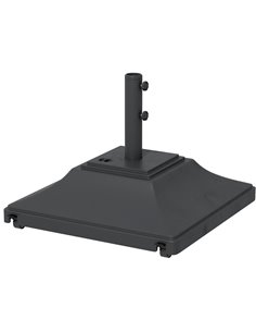 Outsunny 60kg Square Parasol Base with Wheels, Black 84D-290V00BK