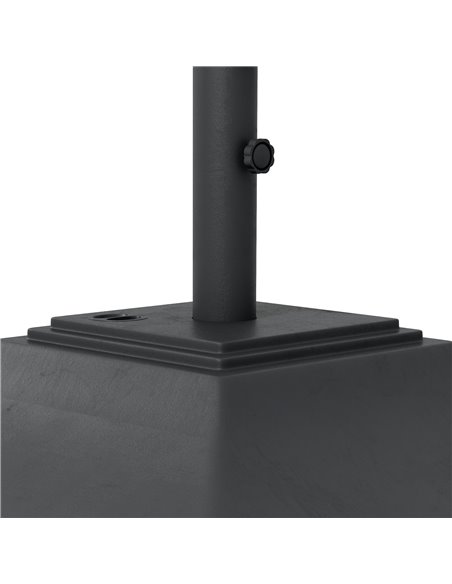 Outsunny 60kg Square Parasol Base with Wheels, 38mm, 48mm Heavy Duty Plastic Umbrella Stand, Fillable Parasol Stand for Outdoor  - pic 48849 | FastDaddyshop