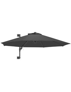 Outsunny Wall Mounted Umbrella with Vent, Charcoal Grey 84D-311V00CG