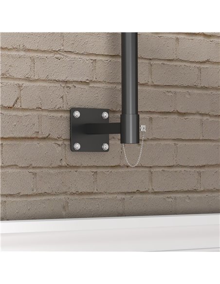 Outsunny Wall Mounted Umbrella with Vent, Garden Patio Parasol Umbrella Sun Shade Canopy, Charcoal Grey 84D-311V00CG - pic 48858 | FastDaddyshop