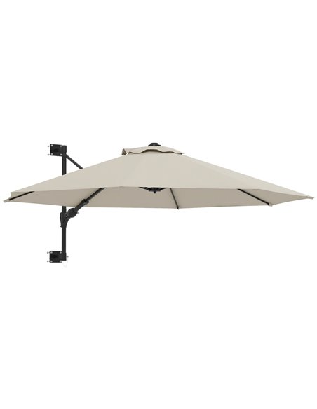 Outsunny Wall Mounted Umbrella with Vent, Beige 84D-311V00BG - pic 48859 | FastDaddyshop