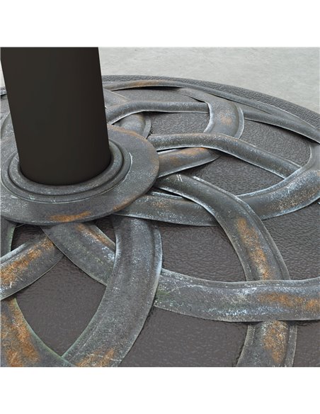 Outsunny 27kg Rolling Parasol Base with Wheels, Heavy Duty Concrete Umbrella Stand with Decorative Base, Bronze Tone 84D-308V00T - pic 48875 | FastDaddyshop