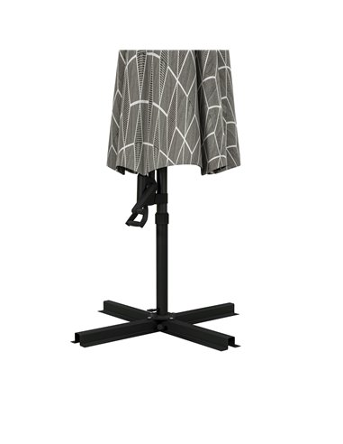 Outsunny 3(m) Convertible Cantilever Parasol and Centre-post Garden Parasol with Cross Base, 360° Rotation Banana Parasol with C