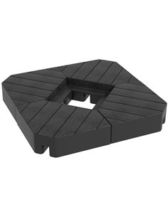 Outsunny Set of 4 Umbrella Weights, 80kg Sand or 60kg Water Filled, Black 84D-277V00BK