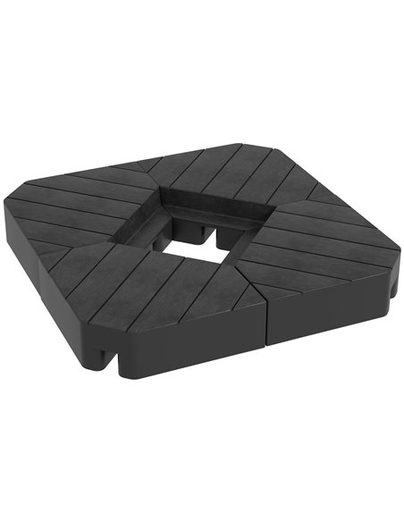 Outsunny Set of 4 Umbrella Weights, 80kg Sand or 60kg Water Filled, Black 84D-277V00BK - pic 48886 | FastDaddyshop