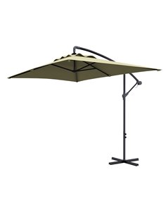 Outsunny 3x2m Cantilever Parasol with Cross Base, Beige 84D-270V00BG