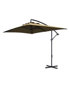 Outsunny 3x2m Cantilever Parasol with Cross Base, Brown 84D-270V00BN