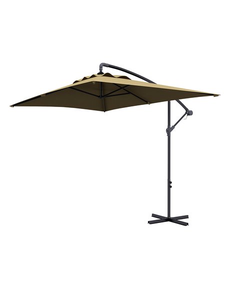 Outsunny 3x2m Cantilever Parasol with Cross Base, Brown 84D-270V00BN - pic 48904 | FastDaddyshop