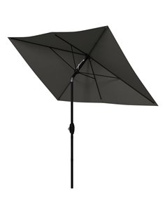 Outsunny 2 x 3(m) Rectangular Garden Parasol Umbrella, Dark Grey 84D-158V01CG