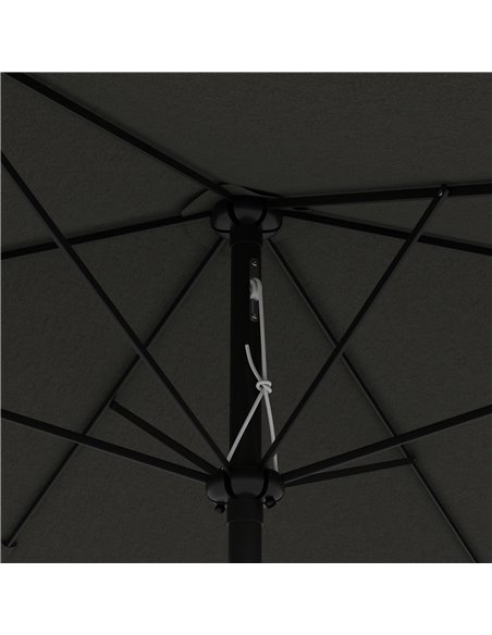 Outsunny 2 x 3(m) Garden Parasol Umbrella, Rectangular Outdoor Market Umbrella Sun Shade with Crank & Push Button Tilt, 6 Ribs,  - pic 48930 | FastDaddyshop