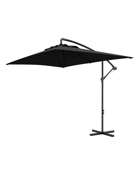 Outsunny 3x2m Cantilever Parasol with Cross Base, Black 84D-270V00BK - pic 48931 | FastDaddyshop