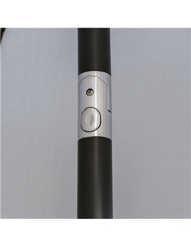 Outsunny 2.5m Adjustable Outdoor Garden Parasol Umbrella Sun Shade with Crank & Tilt, Light Grey 84D-103GY