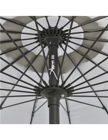 Outsunny 2.5m Adjustable Outdoor Garden Parasol Umbrella Sun Shade with Crank & Tilt, Light Grey 84D-103GY - pic 48948 | FastDaddyshop