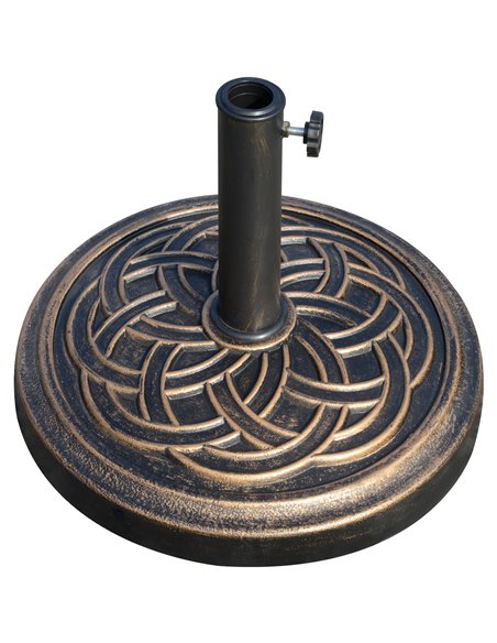 Outsunny 11.5kg Heavy Duty Parasol Base, Bronze Tone 84D-190 - pic 48949 | FastDaddyshop