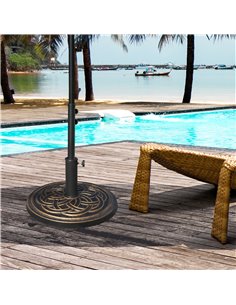 Outsunny 11.5kg Heavy Duty Parasol Base, Bronze Tone 84D-190 2