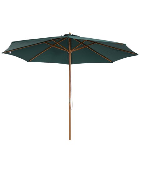 Outsunny 3(m) Wooden Patio Umbrella, Garden Parasol, Dark Green 01-0243 - pic 48967 | FastDaddyshop