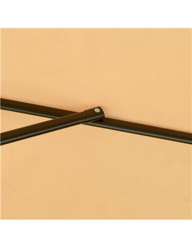 Outsunny 2.7m Cantilever Parasol Banana Sun Umbrella with Crank Handle and Cross Base for Outdoor Hanging Sun Shade Light Brown 