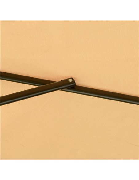Outsunny 2.7m Cantilever Parasol Banana Sun Umbrella with Crank Handle and Cross Base for Outdoor Hanging Sun Shade Light Brown  - pic 48992 | FastDaddyshop
