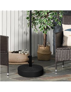 Outsunny 29kg Round Umbrella Parasol Base, Black 84D-275V00BK 2