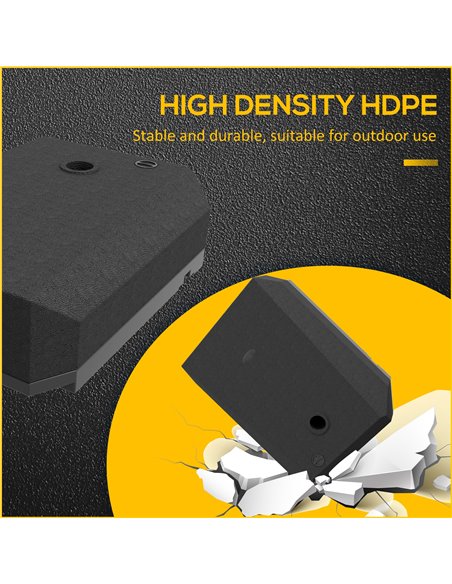 Outsunny Parasol Base Plastic Umbrella Stand for Cantilever Parasol with Wheels, Heavy Duty Umbrella Stand, Water/Sand Filled 84 - pic 49017 | FastDaddyshop