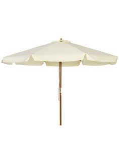 Outsunny 3.3(m) Patio Umbrella, Garden Parasol, Beige 84D-040BG