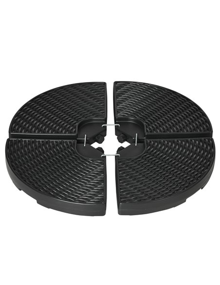 Outsunny 4PCs Parasol Bases, Patio Umbrella Weights, Black 84D-201V00BK - pic 49039 | FastDaddyshop