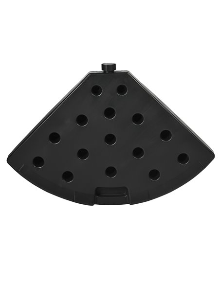 Outsunny 4PCs Parasol Bases, Patio Umbrella Weights for Parasol, Wicker Effect HDPE Water and Sand Filled Garden Umbrella Base w - pic 49047 | FastDaddyshop