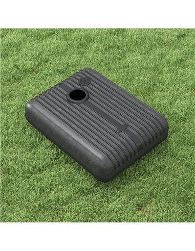 Outsunny Heavy Duty Parasol Base Plastic Umbrella Stand, Black 84D-272V00BK