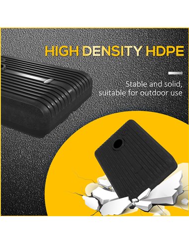 Outsunny Heavy Duty Parasol Base Plastic Umbrella Stand for Cantilever Banana Parasol with Wheels, Water and Sand Filled 84D-272