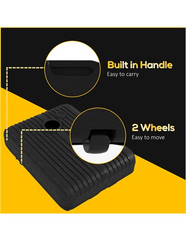 Outsunny Heavy Duty Parasol Base Plastic Umbrella Stand for Cantilever Banana Parasol with Wheels, Water and Sand Filled 84D-272