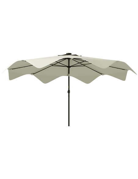 Outsunny 3 x 3 (m) Solar Patio Umbrella with LED and Tilt, Cream White 84D-328V00CW - pic 49057 | FastDaddyshop