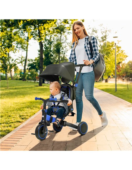 AIYAPLAY 3-in-1 Tricycle for Kids with Aluminium Frame, Baby Trike with Adjustable Push Handle, Canopy and Seat Angle for 18-48  - pic 4908 | FastDaddyshop