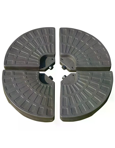 Outsunny 4-Piece Parasol Base with Carry Handles, Brown 84D-124 - pic 49093 | FastDaddyshop
