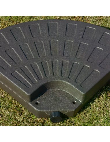 Outsunny 4-Piece Parasol Base Cantilever Offset Patio Umbrella Circular Base Stand w/Carry Handles, Water & Sand Filled 84D-124