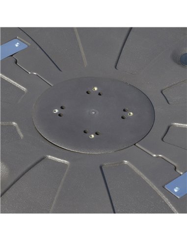 Outsunny Square Cantilever Patio Parasol Base Water or Sand Filled with Wheels Crossbar Heavy-Duty Umbrella Stand 84D-123