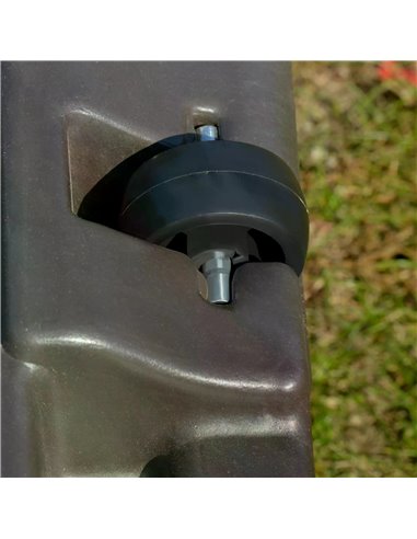 Outsunny Square Cantilever Patio Parasol Base Water or Sand Filled with Wheels Crossbar Heavy-Duty Umbrella Stand 84D-123
