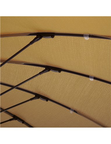 Outsunny 3(m) Cantilever Shanghai Parasol Garden Hanging Banana Sun Umbrella with Crank Handle, 18 Sturdy Ribs and Cross Base, B